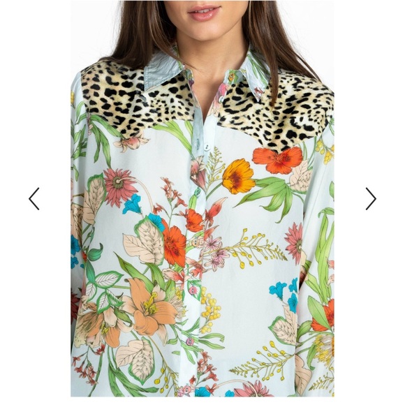 Johnny Was Workshop Liliana Silk Western Shirt Women's Small - Picture 12 of 15